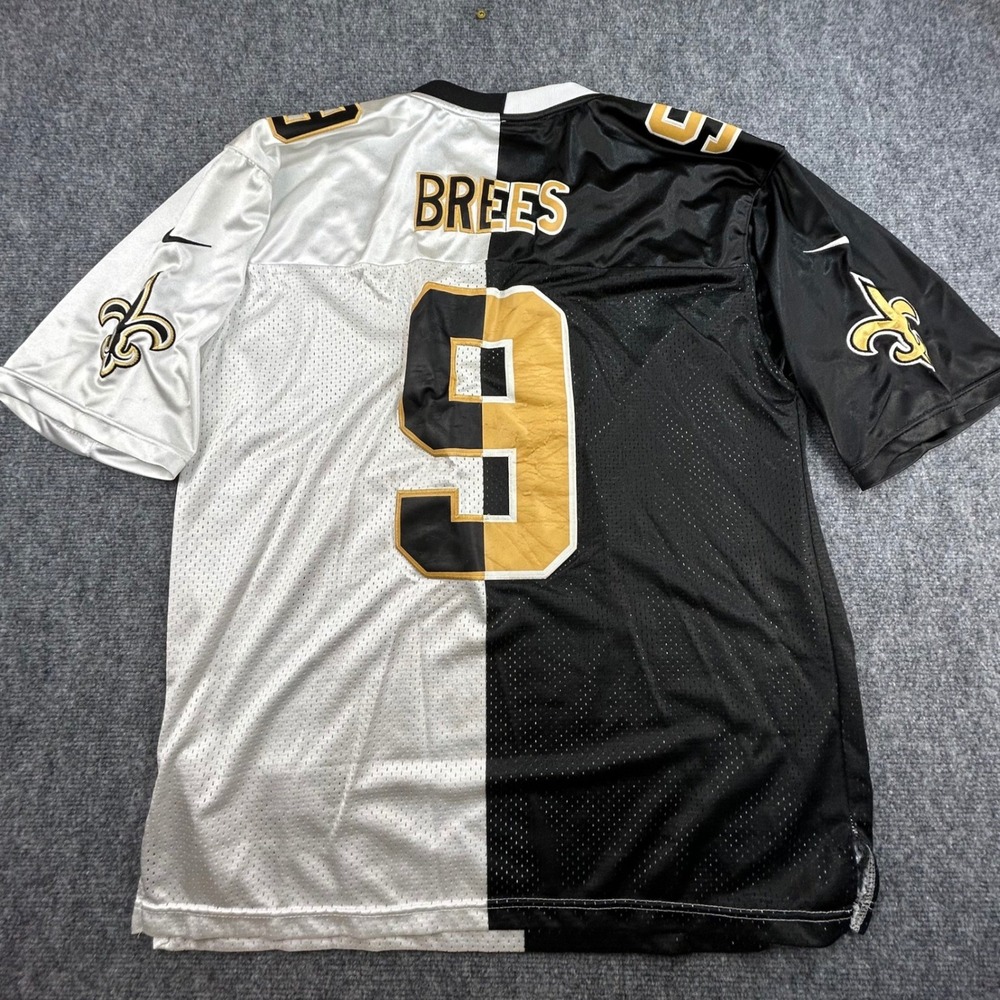 Nike New Orleans Saints Drew Brees Split Jersey Black White Size 52 XL NFL